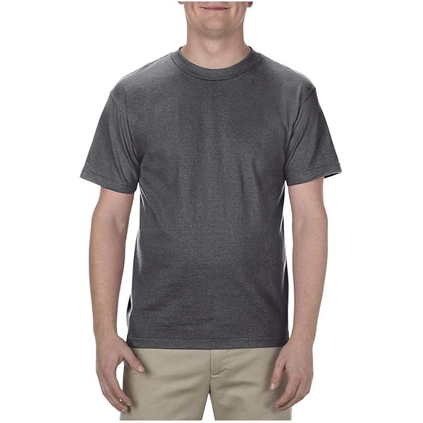 Alstyle Adult 6.0 oz., 100% Cotton T-Shirt S CHARCOAL | Amazon.com